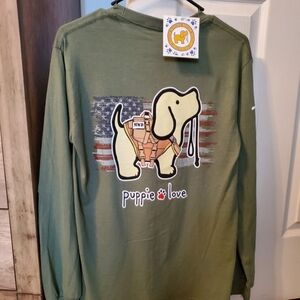 Puppy Love Long Sleeve Shirt Size Small New